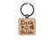 Luck of the Irish Shamrocks Saint Patrick's Day Engraved Wood Square Keychain Tag Charm